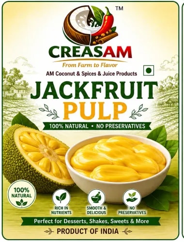 Creasam Jackfruit Pulp is made from carefully selected fresh ripe jackfruits and hygienically processed to retain their natural sweetness, rich flavor, aroma, and smooth texture. It is a convenient ready-to-use ingredient for juices, desserts, ice creams, sweets, bakery products, smoothies, and traditional recipes. Premium quality and authentic jackfruit taste make Creasam Jackfruit Pulp an excellent choice for food manufacturers and consumers.