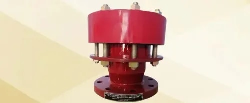 END OF LINE FLAME ARRESTOREnd of line flame arrester is fitted at the end of the vent line. Even at a small pressure difference between storage tank and atmosphere, gas steam & aerosol escapes through the vent. If this gas, vapor or aerosol is ignited, then flame will propagated through the vent line into storage system.Specifications| Feature | Details ||---|---|| Brand | Floin || Model | FA 830 || Size | 25 to 300 NB || Connection | Flanged/Screwed || Material | WCB / CF8 / CF8M |