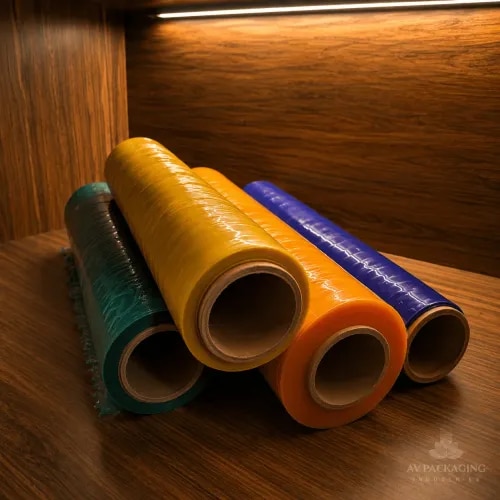 Description:Stretch film is a highly elastic plastic wrap made primarily from Linear Low-Density Polyethylene (LLDPE). It is used to secure, bundle, and protect items during storage and transportation. The film clings tightly to items without the need for adhesives and provides excellent load stability.Key Features:• Excellent stretchability and elasticity• High puncture and tear resistance• Protects against dust, moisture, and scratches• Available in manual and machine grade rolls• Transparent for easy product identificationApplications:• Pallet wrapping for shipping and warehousing• Securing boxes and cartons• Protecting furniture and appliances during transit• Industrial packaging