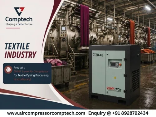40 HP Screw Air Compressor for Textile Dyeing in Ichalkaranji product image