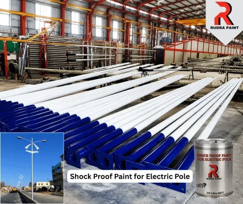 RP - 619Shock proof paint is generally formulated using high-quality resins, insulating materials, pigments, and additives that create a strong protective layer over the surface. When applied correctly, the coating helps reduce the risk of electrical leakage through exposed or conductive surfaces. It can be particularly useful for metal components and structures where electrical insulation and corrosion protection are important. However, it should not be considered a replacement for proper electrical insulation, grounding, or safety equipment.One of the major advantages of shock proof paint is its electrical insulation properties. Electrical poles and their supporting components can be exposed to moisture and contamination, which may increase the possibility of current leakage in certain situations. An insulating coating can provide an additional protective barrier on suitable surfaces.