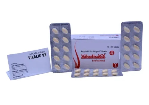 Vikalis Vx 20mg is having the drug ingredient called Tadalafil 20mg which is used to treat Erectile Dysfunction in Men. Vikalis Vx is also called the Weekend Pill as it help to achieve Erection for 24 to 36 hours if you are sexually stimulated.Vikalis Vx has proven to improve erectile function in most men, even when men suffer with mild, moderate or severe erectile dysfunction. Vikalis Vx has shown great promise with satisfactory results under clinical trials. Vikalis Vx helps to boost your confidence by improving your ability with power to maintain hard and strong erection, which will give you the ultimate satisfaction during sexual intercourse.Other Informations :Packing: Strip of 10 tabs.Delivery Lead Time: Immediate.Port of Dispatch: Mumbai.Mode of Export : Air Cargo / Sea Cargo /Door Delivery Cargo CouriersPayment Terms: Bank Wire Transfer / Letter of Credit.