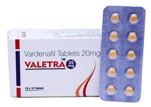 Vardenafil hydrochloride is an oral drug which belongs from phosphodiesterase inhibitors and it is used in treatment of Erectile Dysfunction of male. Vardenafil 20mg indications and contra-indications are the same like PDE5 inhibitors and it works to relax the muscles in walls of Blood vessels. These tablets are available in 20mg and in packing box of 10 tablets. Vardenafil 20mg ingredient medicine also helps to produce an erection that is suitable for physical action. Vardenafil 20mg tablet is available under brand of Valetra. We Shree Venkatesh International is the only manufacturer of Valetra in 20mg dosage. We drop-ship Valetra 20mg tablets as well as ship them in bulk.Other Informations :Packing: Strip of 10 tabs.Delivery Lead Time: Immediate.Port of Dispatch: Mumbai.Mode of Export: Air Cargo / Sea Cargo /Door Delivery Cargo CouriersPayment Terms: Bank Wire Transfer