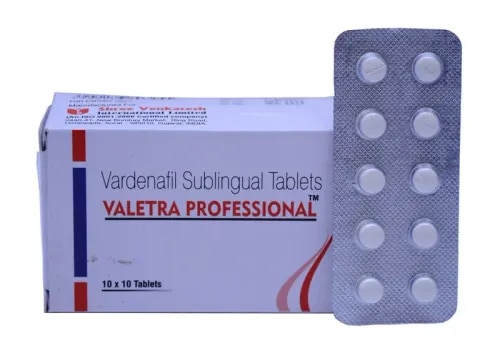 Vardenafil Sublingual tabletsValetra Professional tablets the perfect resolution for patients who suffer with Erectile Dysfunction in man. Valetra professional is a Vardenafil hydrochloride tablets and it is sold in 20mg dosage. This Vardenafil Sublingual tablet helps to increases blood circulation as result patient can achieve satisfied erection. Vardenafil 20mg sublingual tabs can easily melt in mouth so no need to swallow big capsules. It is manufactured by Shree Venkatesh International Limited and sold worldwide under the packing strip of 10 tablets.Other Information:Packing: Blister of 10 tabs.Delivery Lead Time: Immediate.Port of Dispatch: Mumbai.Mode of Export : Air Cargo / Sea Cargo /Door Delivery Cargo CouriersPayment Terms: Bank Wire Transfer