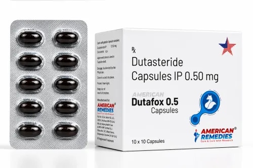 Dutafox 0.5 Capsules are Dutasteride Capsules IP (0.5 mg) indicated for the treatment of benign prostatic hyperplasia (BPH) in men. It works by shrinking the enlarged prostate, increasing urine flow and decreasing the need for prostate surgery. Dutasteride can help ease symptoms such as trouble peeing, weak stream and frequent urination, especially at nite. Order Dutafox 0.5 Capsules online or buy Dutafox 0.5 Capsules in bulk from a reputable source.DosingTake Dutafox 0.5 Capsules by mouth with a full glass of water. Follow the directions on your prescription label. The dose may be varied according to the condition of the patient, his age and medical history. Buy Dutafox 0.5 Capsules online. Consult your doctor for appropriate dose advice.CautionsDriving: Usually safe, but see your doctor if you are dizzy or ill.Alcohol: There are no specific known interactions, but you should limit your intake of alcohol. This is to prevent your urine symptoms from getting worse.renal: Use cautiously in those with renal issues; may need to alter dose.Pregnancy/Breastfeeding: Not for use in women. Pregnant women should not handle broken capsules owing to the risk to the foetus.Liver: Use cautiously in persons with liver issues and under medical care.Adverse effectsSome common adverse effects of Dutafox 0.5 Capsules are:Low libidoImpotenceEjaculation problemsMale breast tenderness or enlargementDizzinesBe carefulDo not take more than the authorised dose. If you are using it for a long time, you should be under the supervision of a medical professional to monitor possible hazards including screening for prostate cancer. Always consult your doctor’s guidance when you purchase Dutafox 0.5 Capsules online or get Dutafox 0.5 Capsules in bulk.FAQ1. How long can I take Dutafox 0.5 Capsules?How long you will need therapy depends on your health and what your doctor recommends. It may take a few months before you notice improvement.2. Dutafox 0.5 Capsules alternative drugs for BPH?Yes, often in combination with alpha-blockers for better results, but only on medical guidance.3. Does Dutafox 0.5 work for hair loss?Dutasteride is sometimes administered for male pattern baldness however this is an off-label application.4. How should I keep Dutafox 0.5 Capsules?Keep in a cool, dry location away from sunlight and moisture.Be sure to keep it out of the reach of children and animals.We are a bulk supplier of Dutafox 0.5 Capsules and you can buy Dutafox 0.5 Capsules from us online. You can also place bulk orders for Dutafox 0.5 Capsules from our staff directly. For further information about a third party producer of Dutafox 0.5 Capsules and bulk supply possibilities contact us today!