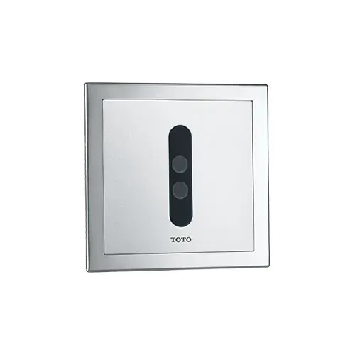 Material-ABS (Acrylonitrile Butadiene Styrene)Finish-Chrome Plated Flow Pressure-0.05 mpa to 0.075mpa Adjustable range-1.9 litre per flush to 1.2 litre per flush Sensor Setting-Infrared (IR) motion detection with an optimized sensing distance boundary setup within 800 mm directlyOutlet Dimension- Attach directly to standard commercial concealed rough-in boxes utilizing G 1/2