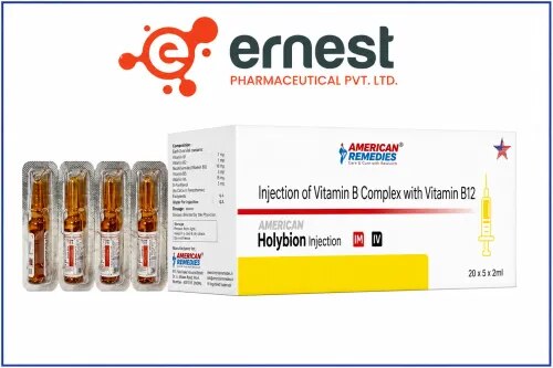 Holybion Injection contains Vitamin B-Complex with Vitamin B12 Injection, widely used to treat and prevent deficiencies of B vitamins in the body. It plays a vital role in improving nerve function, boosting energy levels, supporting red blood cell production, and maintaining overall metabolic health. This injection is commonly prescribed for patients suffering from anemia, fatigue, neuropathy, and other vitamin deficiency-related conditions. Buy Holybion Injection online or order Holybion Injection in bulk from a trusted and reliable source. DosageHolybion Injection should be administered intramuscularly or intravenously, exactly as prescribed by your doctor. The dosage may vary depending on the severity of the vitamin deficiency, age, weight, and overall health condition of the patient. For safe and effective use, consult your healthcare provider. For accurate information on dosing and to buy Holybion Injection online, speak with your doctor. PrecautionsDriving: Usually safe, but if you experience dizziness or weakness, avoid driving.Alcohol: Avoid excessive alcohol as it may reduce the effectiveness of Vitamin B12 absorption.Kidney: Consult your doctor if you have kidney disease before use.Pregnancy/Breastfeeding: Safe under medical supervision; always consult your healthcare provider.Liver: Use cautiously if you have liver disorders; medical guidance is essential. Side EffectsSome common side effects of Holybion Injection may include:Mild pain or redness at the injection siteNauseaDiarrheaDizzinessHeadacheRare allergic reactions (consult your doctor immediately if you notice swelling, rash, or breathing difficulty) WarningDo not exceed the prescribed dosage. Overuse can lead to imbalances in vitamin levels or unwanted side effects. Always follow your doctor’s instructions when you buy Holybion Injection online or order Holybion Injection in bulk. FAQHow long should I take Holybion Injection?The duration depends on your condition and response to treatment. Follow your doctor’s advice strictly.Is Holybion Injection safe for long-term use?Yes, it is safe when used under medical supervision. Avoid self-administration without consulting a doctor.How should I store Holybion Injection?Store in a cool, dry place away from direct sunlight and moisture. Keep out of reach of children and pets.Can I use Holybion Injection for weakness and fatigue?Yes, Holybion Injection helps restore vitamin balance, which may improve energy and reduce fatigue, but only take it if prescribed. Buy Holybion Injection online from us, as we are a bulk supplier of Holybion Injection. You can also order Holybion Injection in bulk directly. For more details about a third party exporter of Holybion Injection, get in touch with us today!