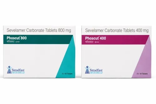 Phoscut Tablets are available in 400 mg and 800 mg strengths and are intended for use in the management of elevated phosphate levels as prescribed by a healthcare professional. Keeping both strengths under one product listing makes it easier for buyers to identify the required strength while avoiding duplicate product pages.Available Strengths:Phoscut 400 mg TabletPhoscut 800 mg Tablet