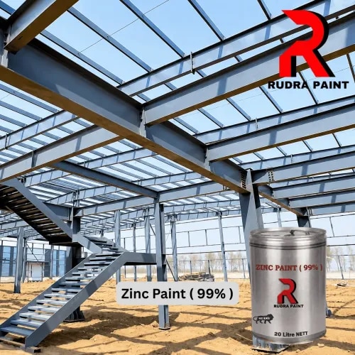 RP - 611Zinc Paint (99%) is a high-performance protective coating designed to provide exceptional corrosion resistance and long-lasting protection to ferrous metal surfaces. With a high concentration of zinc, it offers excellent sacrificial protection, helping prevent rust and corrosion even when the coated surface is exposed to moisture, humidity, and harsh industrial environments.This coating is ideal for structural steel, pipelines, storage tanks, machinery, bridges, metal frameworks, industrial equipment, and other steel surfaces requiring reliable corrosion protection. Zinc Paint provides a durable metallic finish while maintaining strong adhesion to properly prepared metal surfaces.Its zinc-rich formulation works by providing cathodic protection, where zinc acts as a sacrificial metal and protects the underlying steel. This makes it particularly suitable for demanding applications where long-term durability and corrosion resistance are essential.Before application, the surface should be clean, dry, and free from rust, oil, grease, dust, and other contaminants. Proper surface preparation ensures maximum adhesion and coating performance. Zinc Paint (99%) can be applied using suitable industrial painting methods such as brush, roller, or spray, depending on the application requirements.