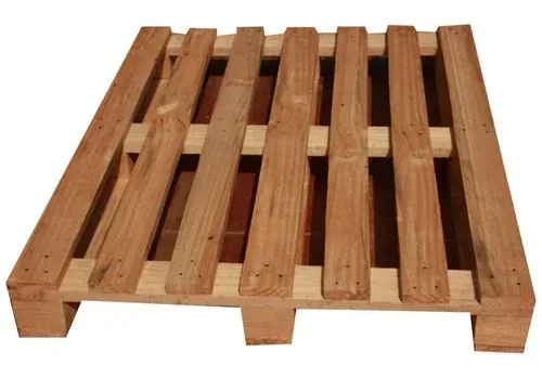 Pine Wood Two Way Pallet is a durable and cost-effective packaging and material-handling solution designed for the safe storage, transportation, and movement of industrial goods. Manufactured using quality pine wood, these pallets offer a strong yet relatively lightweight structure with excellent load-bearing performance.The Two Way Wooden Pallet is designed with forklift and hand-pallet-truck entry from two opposite sides, making it suitable for warehouses, manufacturing units, logistics operations, export packaging, and industrial transportation. Pine wood pallets are available in various sizes and can be customized according to the customer's load requirements and application.Key FeaturesMade from quality pine woodStrong and durable constructionTwo-way forklift entry designSuitable for industrial packaging and material handlingLightweight compared with many heavy-duty wood alternativesAvailable in standard and customized sizesGood load-bearing capabilitySuitable for warehouse storage and transportationCan be supplied with heat treatment as required for export applicationsApplicationsPine Wood Two Way Pallets are widely used for:Industrial goods transportationExport packagingWarehouse storageLogistics and supply chain operationsMachinery and equipment packagingFMCG and consumer goodsFood and agricultural productsChemical and pharmaceutical industriesManufacturing and engineering industriesProduct SpecificationsMaterial: Pine WoodPallet Type: Two Way PalletEntry Type: 2-WayShape: RectangularSize: Available in standard and customized dimensionsLoad Capacity: As per pallet design and customer requirementTreatment: Heat-treated option availableUsage: Storage, transportation and industrial packagingPine Wood Two Way Pallet Manufacturer & Supplier: Available in customized sizes, designs, and load capacities to meet specific industrial packaging requirements.