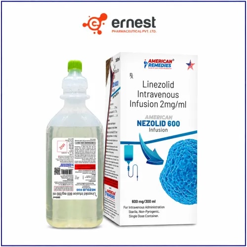 Nezolid 600 Infusion contains Linezolid Intravenous Infusion, an effective antibiotic used to treat serious bacterial infections such as pneumonia, skin infections, and infections caused by resistant bacteria (including MRSA and VRE). This medicine works by stopping the growth of harmful bacteria, allowing the body to fight off infection more effectively. Buy Nezolid 600 Infusion online or order Nezolid 600 Infusion in bulk from a reliable source today. DosageNezolid 600 Infusion is administered intravenously by a qualified healthcare professional under strict medical supervision. The dosage and duration depend on the type and severity of infection, patient’s weight, age, kidney function, and overall health condition. For accurate dosing instructions and to buy Nezolid 600 Infusion online, always follow your doctor’s recommendation. PrecautionsDriving: Avoid driving if you experience dizziness, blurred vision, or fatigue.Alcohol: Do not consume alcohol during the treatment, as it may worsen side effects.Kidney: Use with caution in patients with kidney disorders; dose adjustment may be required.Pregnancy/Breastfeeding: Consult your doctor before use during pregnancy or while breastfeeding.Liver: Should be used only under medical supervision in individuals with liver problems. Side EffectsSome common side effects of Nezolid 600 Infusion may include:HeadacheNausea or vomitingDiarrheaDizzinessChange in tasteInjection site reactionsDecreased blood cell counts (in rare cases)Seek immediate medical help if you experience severe allergic reactions or unusual bleeding/bruising. WarningDo not exceed the prescribed dose of Nezolid 600 Infusion. Overuse or misuse can lead to antibiotic resistance, reduced effectiveness, or severe side effects. Always follow medical advice when you buy Nezolid 600 Infusion online or order Nezolid 600 Infusion in bulk. FAQ1. How long should I take Nezolid 600 Infusion?The duration depends on the severity of the infection. Do not stop treatment without consulting your doctor.2. Is Nezolid 600 Infusion safe for long-term use?Prolonged use may increase the risk of side effects such as low blood counts. Use only as prescribed by your doctor.3. How should I store Nezolid 600 Infusion?Store in a cool, dry place away from direct sunlight. Keep out of reach of children.4. Can I take Nezolid 600 Infusion without prescription?No, it should only be used under medical supervision. Self-medication can cause antibiotic resistance. Buy Nezolid 600 Infusion online from us, as we are a bulk supplier of Nezolid 600 Infusion. You can also order Nezolid 600 Infusion in bulk directly. For more details regarding the third party exporter of Nezolid 600 Infusion, contact us today!