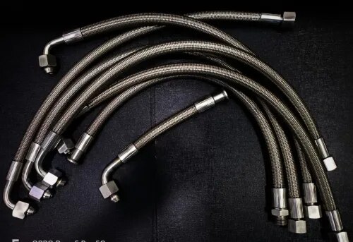 Smooth Bore PTFE Hoses designed for reliable transfer of chemicals, solvents, steam, gases, oils and other demanding fluids.The hose features a smooth PTFE inner tube with stainless-steel braided reinforcement, providing excellent chemical resistance, low friction, high-temperature resistance and easy cleaning. It is available with SS 304 or SS 316 braiding and can be supplied with customized end connections as per customer requirements.**Applications:** Chemical, Pharmaceutical, Food & Beverage, Cosmetic, Hydraulic, Paint, Adhesive, Steam, Gas and General Industrial applications.**Available Options:**• Virgin PTFE / Conductive PTFE• SS 304 / SS 316 Braiding• Single / Double Braid• BSP / NPT / JIC / Flange / Customized End Connections• Customized lengths and assemblies
