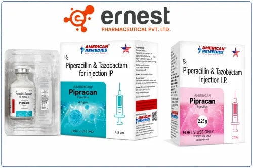 Pipracan Injection contains a combination of Piperacillin and Tazobactam, a broad-spectrum injectable antibacterial therapy used for the treatment of moderate to severe bacterial infections caused by susceptible organisms.Piperacillin is an extended-spectrum penicillin antibiotic that works by inhibiting bacterial cell-wall synthesis. Tazobactam is a beta-lactamase inhibitor that protects piperacillin from degradation by certain beta-lactamase enzymes, thereby extending its antibacterial activity against susceptible beta-lactamase-producing bacteria.Pipracan Injection 2.25 g & Pipracan Injection 4.5 gGeneric Name: Piperacillin + TazobactamDosage Form: InjectionAvailable StrengthsProduct Piperacillin Tazobactam Total StrengthPipracan 2.25 g Injection 2 g 0.25 g 2.25 gPipracan 4.5 g Injection 4 g 0.5 g 4.5 gTherapeutic UsesDepending on approved labeling and susceptibility of the causative organism, Piperacillin/Tazobactam may be used for serious bacterial infections such as:Complicated intra-abdominal infectionsPneumonia and selected lower respiratory tract infectionsComplicated urinary tract infectionsSkin and soft-tissue infectionsCertain gynecological infectionsOther severe susceptible bacterial infectionsThe exact indications vary according to local approved product information.Dosage & AdministrationThe dosage and duration of Pipracan Injection depend on:Type and severity of infectionSusceptibility of the causative organismPatient's age and body weightKidney functionClinical responseSite of infectionPiperacillin/Tazobactam is administered intravenously after appropriate reconstitution/dilution.Dose adjustment is generally required in patients with significant renal impairment. Preparation, compatible diluents, infusion duration, and stability should follow the manufacturer's product instructions.PrecautionsCheck for previous allergy to penicillins, cephalosporins, or other beta-lactam antibiotics.Assess kidney function before and during treatment when clinically appropriate.Dose adjustment may be necessary in renal impairment.Monitor blood counts during prolonged treatment.Electrolytes may require monitoring because piperacillin formulations can contribute a sodium load.Severe or persistent diarrhea should be evaluated for Clostridioides difficile-associated diarrhea.Prolonged treatment may result in overgrowth of non-susceptible organisms.Review concurrent medicines for clinically significant interactions.Pregnancy and breastfeeding require appropriate medical assessment.Side EffectsPossible adverse effects include:DiarrheaNauseaVomitingHeadacheRashInjection-site reactionsImportant adverse reactions can include:Severe hypersensitivity or anaphylaxisSevere skin reactionsKidney dysfunctionBlood-cell abnormalitiesElectrolyte disturbancesAntibiotic-associated colitisWarningPipracan Injection is a prescription antibiotic intended for administration under qualified medical supervision.Piperacillin/Tazobactam should be used for confirmed or strongly suspected susceptible bacterial infections. Inappropriate antibiotic use can contribute to antimicrobial resistance.FAQ1. What does Pipracan Injection contain?It contains Piperacillin and Tazobactam, an antibiotic plus beta-lactamase inhibitor combination.2. What does Pipracan 2.25 g contain?The standard 2.25 g combination contains Piperacillin 2 g + Tazobactam 0.25 g.3. What does Pipracan 4.5 g contain?The standard 4.5 g combination contains Piperacillin 4 g + Tazobactam 0.5 g.4. How does Piperacillin work?Piperacillin interferes with bacterial cell-wall synthesis, leading to bacterial cell death in susceptible organisms.5. What is the role of Tazobactam?Tazobactam inhibits certain beta-lactamase enzymes that could otherwise inactivate piperacillin.6. Does Piperacillin/Tazobactam cover Pseudomonas?It has activity against susceptible strains of Pseudomonas aeruginosa, but actual susceptibility should be determined according to microbiological testing and local resistance patterns.7. Does kidney disease affect the dosage?Yes. Piperacillin and tazobactam are substantially eliminated through the kidneys, so dose adjustment may be necessary in renal impairment.8. Can Pipracan treat viral infections?No. Piperacillin/Tazobactam is an antibacterial medicine and does not treat viral infections such as influenza or the common cold.9. Can Pipracan cause allergic reactions?Yes. Serious hypersensitivity reactions can occur, particularly in patients with a history of allergy to penicillins or other beta-lactam antibiotics.10. How is Pipracan Injection administered?It is administered intravenously after appropriate preparation, according to the prescribed regimen and manufacturer's instructions