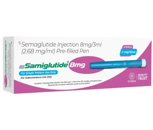 The semaglutide injection, 8 mg, contains a total of 8 mg of semaglutide, a long-acting GLP-1 receptor agonist. It is used under medical supervision as part of treatment for appropriate adults with type 2 diabetes mellitus and, depending on the specific approved product and indication, for cardiovascular risk reduction and chronic weight management.1. Product Overview & SpecificationsAn 8 mg/3 mL semaglutide pen contains 8 mg of the active medicine in a 3 mL delivery system. When specifically designed to provide 2 mg per weekly dose, the total quantity can provide four 2 mg doses.Active Ingredient: SemaglutideTotal Strength: 8 mgExample Presentation: 8 mg/3 mL multi-dose penDrug Class: GLP-1 receptor agonistRoute: Subcutaneous injectionCommon Injection Areas: Abdomen, thigh, or upper armAdministration: Once weekly, according to the prescribed scheduleMechanism of ActionSemaglutide mimics the activity of the naturally occurring hormone GLP-1 (glucagon-like peptide-1). It acts on GLP-1 receptors involved in blood-glucose regulation, digestion, and appetite.Improves glucose-dependent insulin release: Semaglutide encourages the pancreas to release insulin when blood glucose levels are elevated.Reduces glucagon secretion: It lowers inappropriate glucagon release, helping reduce the amount of glucose produced by the liver.Slows gastric emptying: Semaglutide can delay the movement of food from the stomach, contributing to prolonged fullness.Reduces appetite: Its effects on appetite-regulating pathways in the brain can decrease hunger and food intake.2. Primary Indications & UsesSemaglutide may be prescribed for several clinically established purposes depending on the specific formulation, approved labeling, and patient's medical condition.Type 2 Diabetes ManagementSemaglutide can be used alongside appropriate diet and physical activity to improve blood-glucose control in adults with type 2 diabetes.Cardiovascular Risk ReductionIn eligible adults with type 2 diabetes and established cardiovascular disease, certain semaglutide products have demonstrated a reduction in the risk of major cardiovascular events, including cardiovascular death, non-fatal heart attack, and non-fatal stroke.Kidney DiseaseCertain semaglutide formulations and indications have demonstrated kidney-related benefits in specific populations. The appropriate product and indication should be determined by a healthcare professional.Chronic Weight ManagementSemaglutide is also used for long-term weight management in eligible adults with obesity or overweight accompanied by weight-related health conditions, depending on the approved formulation and local prescribing guidance.3. Key Benefits of Semaglutide 8 mg TherapyClinical AreaPotential Therapeutic RoleBlood-Glucose ControlHelps lower elevated blood glucose and improve glycemic control in appropriate patients.Weight ManagementReduces appetite and food intake, supporting sustained weight reduction when prescribed for this purpose.Cardiovascular HealthCertain approved semaglutide indications can reduce major cardiovascular event risk in eligible patients.Metabolic SupportInfluences glucose regulation, appetite, insulin secretion, and glucagon activity.Weekly AdministrationA once-weekly injection can provide a convenient treatment schedule when prescribed.4. Side Effects & Safety WarningsCommon Adverse ReactionsDigestive symptoms are among the most frequently reported adverse effects, particularly when treatment is initiated or the dose is increased.Possible side effects include:NauseaVomitingDiarrheaConstipationAbdominal discomfortBloatingBelchingIndigestion or heartburnReduced appetiteThese effects may improve as the body becomes accustomed to treatment.Frequently Asked Questions1. How much weight can you lose with semaglutide?Weight reduction varies significantly between individuals and depends on the prescribed formulation, dose, treatment duration, diet, physical activity, and adherence. Clinical trials of approved weight-management regimens have demonstrated substantial average percentage weight loss over extended treatment periods.2. How much is 8 units of semaglutide in mL?On a U-100 insulin syringe, 100 units corresponds to 1 mL, so 8 units corresponds to 0.08 mL. However, this conversion only describes syringe volume. It does not determine the amount of semaglutide in mg because the medication concentration varies between products. Always verify the exact concentration before measuring any dose.3. Is semaglutide injection safe for weight loss?Semaglutide can be an effective treatment for weight management when an approved formulation is prescribed to an eligible patient and used under appropriate medical supervision. It has important contraindications and warnings, including risks involving the gastrointestinal system, gallbladder, pancreas, kidneys, and thyroid C-cell tumors.4. How many mg of semaglutide are used for weight loss?The appropriate dose depends on the specific semaglutide product. Weight-management treatment commonly begins with a lower dose and is gradually increased to a maintenance dose to improve tolerability. The maintenance dose should be determined according to the product's approved prescribing information and the healthcare professional's instructions.5. How much weight can I lose in 2 months with semaglutide?There is no guaranteed amount of weight loss during the first two months. Individual results vary because treatment generally begins at a lower dose and is increased gradually. Diet, physical activity, starting weight, medical conditions, and adherence also affect the result.6. What happens when you stop semaglutide?After discontinuation, semaglutide gradually leaves the body. Appetite and food intake may increase as its effects decrease, and some people regain weight. Maintaining healthy eating and physical activity habits may help support weight management after treatment, but discontinuation should be discussed with a healthcare professional.7. How long does an 8 mg/3 mL semaglutide pen last?If a specific 8 mg/3 mL pen is designed to deliver 2 mg per weekly dose, it contains four 2 mg doses and therefore provides approximately four weeks of treatment. The actual duration depends on the specific device and prescribed dosing instructions.8. What is semaglutide injection 8 mg used for?Semaglutide is used for approved indications such as improving blood-glucose control in type 2 diabetes and, depending on the formulation, supporting chronic weight management and reducing cardiovascular risk in eligible patients.9. What foods should be avoided while taking semaglutide?Large, high-fat, greasy, or fried meals may worsen gastrointestinal symptoms such as nausea, bloating, and reflux. Smaller meals and balanced food choices may be easier to tolerate. Alcohol intake should also be discussed with a healthcare professional.10. Can you eat bananas while taking semaglutide?Yes, bananas can generally be included in a balanced diet while using semaglutide. Portion size should be considered as part of an individual's overall calorie and carbohydrate intake, particularly for people managing diabetes.11. What is the best time of day to inject semaglutide?Semaglutide injections can generally be administered at any time of day, with or without meals, depending on the specific product instructions. The injection should be taken on the same day each week as prescribed.12. Will I lose weight during the first week of semaglutide?Some people may notice an early change in appetite or body weight, while others may not see a significant difference initially. Early treatment doses are generally introduced gradually to help the body adjust rather than to produce immediate maximum weight loss.13. How quickly does semaglutide start lowering blood sugar?Semaglutide begins acting after administration, but the degree and timing of blood-glucose improvement vary. Significant treatment effects develop progressively, particularly as the prescribed dose is gradually adjusted.14. What should I do if I miss a semaglutide dose?The correct missed-dose procedure depends on the specific semaglutide product. Follow the instructions supplied with your prescribed product. Do not take an extra dose to compensate for a missed injection.15. Where is the best place to inject semaglutide?Semaglutide is administered subcutaneously. Common injection sites include the abdomen, front of the thigh, or upper arm, according to the product instructions. Rotating injection locations can help reduce repeated irritation at one site.ConclusionSemaglutide injection 8 mg contains semaglutide, a long-acting GLP-1 receptor agonist that influences blood-glucose regulation, glucagon secretion, gastric emptying, and appetite. Depending on the specific formulation and approved indication, semaglutide may be used for type 2 diabetes management, chronic weight management, and cardiovascular risk reduction in eligible patients.An 8 mg/3 mL presentation designed for 2 mg weekly dosing can provide four weekly doses. However, semaglutide concentrations, pen designs, approved doses, and indications can differ between products. Treatment should therefore follow the exact product instructions and a healthcare professional's prescription.