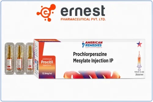 Procitil Injection contains Prochlorperazine Mesylate Injection IP, widely used in the treatment of severe nausea, vomiting, dizziness, and certain psychiatric disorders such as schizophrenia and anxiety. This medicine works by balancing chemical signals in the brain, thereby controlling nausea and improving mood and behavior. Buy Procitil Injection online or order Procitil Injection in bulk from a trusted pharmaceutical supplier.DosageProcitil Injection is administered by a healthcare professional, usually through intramuscular (IM) or intravenous (IV) routes. The dosage may vary depending on the medical condition, age, and health status of the patient. For accurate guidance and safe administration, always consult your doctor. For genuine sourcing, buy Procitil Injection online or order Procitil Injection in bulk from us.PrecautionsDriving: Avoid driving or operating machinery until you know how the injection affects you, as it may cause drowsiness or dizziness.Alcohol: Do not consume alcohol, as it can increase drowsiness and reduce treatment effectiveness.Kidney/Liver: Use cautiously in patients with kidney or liver disorders. Dosage adjustments may be required.Pregnancy/Breastfeeding: Not recommended unless prescribed by a doctor. Consult your healthcare provider before use.Children/Elderly: Use with caution, as they may be more sensitive to side effects.Side EffectsSome common side effects of Procitil Injection may include:DrowsinessBlurred visionDry mouthConstipationRestlessnessLow blood pressureMuscle stiffnessSeek medical help if severe reactions such as difficulty breathing, uncontrolled movements, or allergic reactions occur.WarningProcitil Injection should only be administered under medical supervision. Do not self-medicate or exceed the prescribed dosage. Misuse can lead to serious complications, including neurological or cardiovascular side effects. Always follow your doctor’s advice when you buy Procitil Injection online or order Procitil Injection in bulk.FAQ1. What is Procitil Injection used for?Procitil Injection is mainly used for the treatment of severe nausea, vomiting, dizziness, schizophrenia, and anxiety disorders.2. Is Procitil Injection safe for long-term use?Long-term use should only be continued under strict medical supervision due to the risk of side effects.3. Can I take Procitil Injection at home?No, it should only be administered by a trained medical professional in a clinical setting.4. How should I store Procitil Injection?Store below 25°C, protected from light and moisture. Keep out of reach of children.Buy Procitil Injection online from us, as we are a bulk supplier of Procitil Injection. You can also order Procitil Injection in bulk or connect with us as a third party exporter of Procitil Injection.