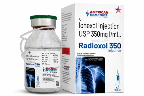 RADIOXOL contains Iohexol 350mg which is used as radiographic contrast agent used in medical imaging to improve the visibility of internal organs and structures during X-rays, CT scans, and other procedures