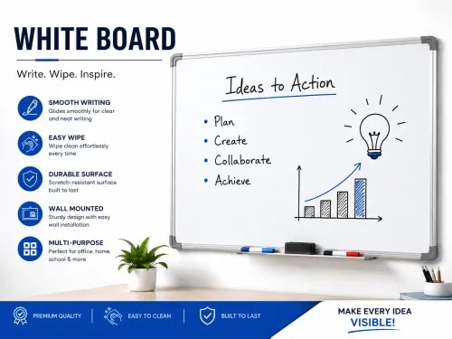 We are the leading manufacturer of all types of white board.