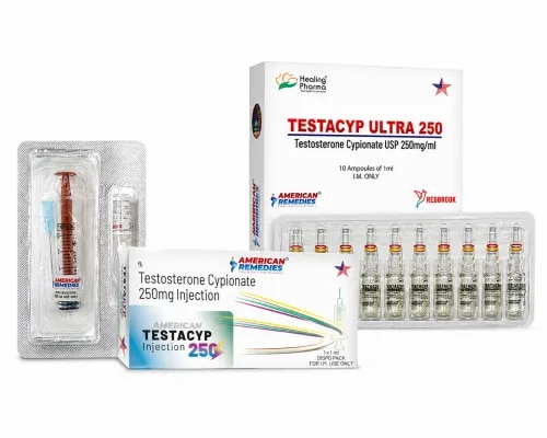 Testacyp Testosterone Cypionate Injection Testacyp 250 InjectionTestacyp Ultra 250Composition: Testosterone CypionateListed Presentation: 250Form: Injectable preparationExact concentration (mg/mL), vial volume, and total testosterone content should be confirmed from the product label.Medicine IdentityTestacyp is a Testosterone Cypionate-based injectable androgen preparation. Testosterone Cypionate is an esterified form of testosterone designed to release testosterone gradually after administration.Its medical use is primarily associated with testosterone replacement in appropriately diagnosed male hypogonadism, subject to the approved indication of the specific product.Where It Fits in Hormone TherapyRather than providing a short-lived testosterone exposure, the cypionate ester creates a depot effect after injection.Injection → Gradual ester release → Conversion to testosterone → Sustained androgen exposureThis pharmacological characteristic makes Testosterone Cypionate different from shorter-acting testosterone formulations.Functions Supported by TestosteroneWhen testosterone is clinically deficient, replacement therapy is intended to restore androgen activity involved in:Sexual FunctionSupports androgen-dependent sexual and reproductive physiology.Bone MaintenanceTestosterone contributes to maintenance of normal bone mass.Body CompositionAndrogen activity influences muscle and lean-body tissue.Blood FormationTestosterone stimulates erythropoiesis and can increase hemoglobin and hematocrit.Secondary Male CharacteristicsSupports androgen-dependent male physiological characteristics.Suitable Use Requires DiagnosisTestosterone therapy should not be started simply because of tiredness, reduced strength, or nonspecific symptoms.A diagnosis of testosterone deficiency generally requires appropriate clinical assessment together with consistently low testosterone measurements, according to applicable medical guidance.Five Things Worth Checking During Therapy01 — Hormone ResponseTestosterone measurements help determine whether exposure is within the intended therapeutic range.02 — Red Blood Cell LevelsHemoglobin and hematocrit are important because testosterone can cause erythrocytosis.03 — Prostate ConsiderationsProstate evaluation may be appropriate depending on age, symptoms, and individual risk.04 — Cardiovascular StatusBlood pressure, edema, and cardiovascular risk factors may require ongoing attention.05 — Reproductive PlansExternal testosterone can suppress gonadotropins and reduce sperm production, making fertility planning important.Effects That May OccurType	ExamplesSkin	Acne, oily skinLocal	Injection-site pain or irritationHormonal	Gynecomastia, libido changesFluid Balance	Sodium/water retention, edemaBlood	Increased hematocritReproductive	Reduced sperm productionMood	Mood or behavioral changes in some patientsWhen Additional Caution MattersCloser medical assessment may be necessary with elevated hematocrit, significant cardiovascular disease or risk factors, prostate-related concerns, sleep apnea, edema, or serious kidney/liver disorders.Testosterone Cypionate is also not appropriate for unsupervised bodybuilding or performance-enhancement use.Testacyp 250 vs Testacyp Ultra 250The information supplied identifies Testosterone Cypionate as the active ingredient in both products. Therefore, we should not invent a difference between them.The actual distinction, if any, should be established from their packaging for:Concentration • Vial size • Excipients/oil vehicle • Pack configuration • Administration instructions1. Why is Testosterone Cypionate formulated as an ester?Esterification slows release from the injection depot, producing a more prolonged testosterone exposure.2. Does testosterone replacement increase red blood cells?It can. An excessive increase in hematocrit is an important reason for monitoring during therapy.3. Will testosterone replacement improve fertility?Not necessarily. Exogenous testosterone can actually suppress sperm production and reduce fertility.4. Are Testacyp 250 and Testacyp Ultra 250 automatically interchangeable?That cannot be concluded from the names alone. Their complete formulation and concentration should be compared before considering them equivalent.5. Is laboratory testing important before therapy?Yes. Appropriate testosterone measurements and clinical evaluation are important for confirming testosterone deficiency before replacement treatment.