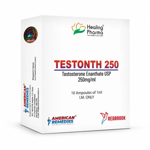 Testonth 250 contains Testosterone Enanthate USP 250mg/ml testosterone replacement to treat various health problems caused by a lack of testosterone (male hypogonadism)
