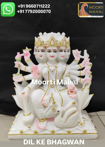 WHITE MARBLE GAYATRI MATA STATUE product image