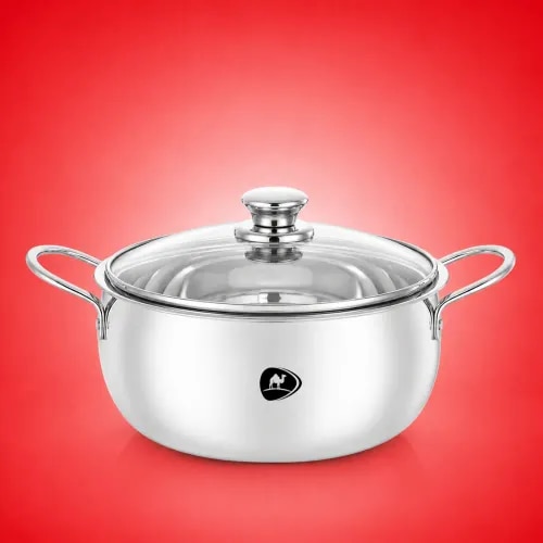 Stainless Steel Casserole With Glass Lid product image