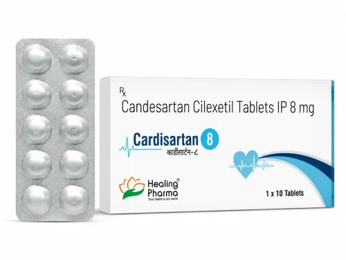 Candesartan Cilexetil 8 mg TabletsCardisartan 8 is an oral cardiovascular medicine containing Candesartan Cilexetil 8 mg. It belongs to the Angiotensin II Receptor Blocker (ARB) family and is mainly associated with long-term management of hypertension. Candesartan may also be included in the management of certain forms of heart failure when clinically appropriate.Medicine CharacteristicsLong-term BP managementCardisartan 8 is intended for ongoing blood-pressure control rather than rapid reduction of an acute rise in blood pressure.Does not work as a diureticIt does not lower blood pressure by directly increasing urine output.Does not primarily slow the pulseUnlike beta-blockers, Candesartan's principal effect is on the renin-angiotensin system and blood vessels.Prodrug formulationCandesartan Cilexetil is converted after absorption into active candesartan.What Changes After Taking Candesartan?Angiotensin II is a natural substance that can narrow blood vessels and promote aldosterone activity.Cardisartan prevents much of this effect at the AT1 receptor.linical Value of Controlling HypertensionPersistently elevated blood pressure can gradually damage several organs. Effective treatment is therefore aimed at protecting more than the blood-pressure reading itself.HEART — reduces the burden associated with uncontrolled hypertensionBRAIN — BP control contributes to stroke-risk reductionKIDNEYS — helps limit hypertension-related organ stressBLOOD VESSELS — reduces prolonged vascular pressureWhat Can Affect Treatment?Cardisartan deserves careful consideration when the patient has kidney dysfunction, dehydration, low blood pressure, renal artery narrowing, or elevated blood potassium.Medicines or supplements that raise potassium can also become relevant when used alongside Candesartan.Possible Unwanted EffectsMost adverse effects are not experienced by every patient. Those that may occur include:Dizziness / light-headednessLow blood pressureIncreased serum potassiumChanges in renal-function testsHeadache or weaknessRare swelling of the face, lips, tongue, or throat needs urgent medical attention.One Important “Do Not Use” SituationPregnancy is a major restriction. Medicines acting on the renin-angiotensin system can harm the developing fetus. Candesartan-containing treatment should be stopped and medically reviewed promptly if pregnancy occurs.