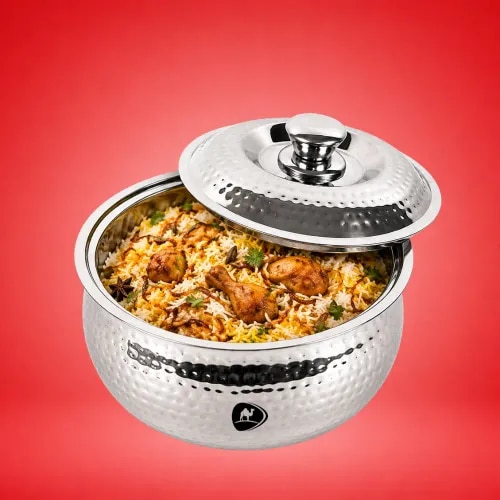 Daacchi Silver Stainless Steel Insulated Casserole product image