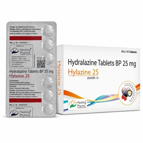 Hydralazine Hydrochloride BP 25mg Tablet