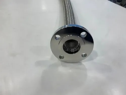 SS 316 Corrugated Hose with SS 304 Braid Assembly is a high-performance flexible hose designed for the safe transfer of liquids, gases, chemicals, steam, and other industrial media. The SS 316 corrugated inner hose provides excellent corrosion resistance, while the SS 304 wire braid offers mechanical strength, pressure resistance, and flexibility.Key Features:SS 316 corrugated hose constructionSS 304 single or double wire braidExcellent corrosion and chemical resistanceHigh flexibility and vibration absorptionSuitable for high-pressure applicationsAvailable with customized end connectionsBSP / NPT / Flange / other fittings availableAvailable in various sizes and lengthsTypical Applications:Chemical & pharmaceutical industriesOil & gasPetrochemical plantsFood & beverageSteam and hot-water linesGas transferPumps, compressors & machineryIndustrial process piping