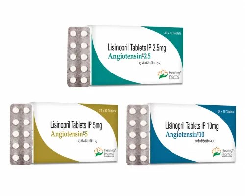 Angiotensin contains Lisinopril, an angiotensin-converting enzyme (ACE) inhibitor used primarily for the management of hypertension. Lisinopril reduces the formation of angiotensin II, a substance involved in blood-vessel constriction and regulation of blood pressure.By inhibiting ACE, Lisinopril promotes vasodilation and helps decrease vascular resistance, thereby supporting effective blood-pressure control. Depending on the approved indication and individual clinical circumstances, Lisinopril may also be used in heart failure and in selected patients following acute myocardial infarction.Treatment requires appropriate medical supervision. Blood pressure, kidney function and serum potassium may need monitoring. Important risks associated with ACE inhibitors include persistent dry cough, hyperkalemia, hypotension and rare but potentially serious angioedema. Lisinopril should not be used during pregnancy.