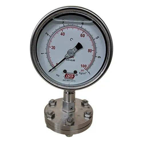 4’’ DIAL0-7KG ½ BSP Bottom Chemical seal Diaphram complete ss gly filled product image