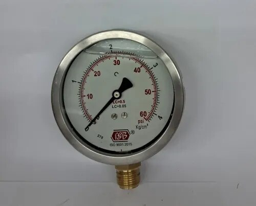4''DIAL0-4 KG 3/8 BSP BOTTOM   SS Casing Internal Brass Gly Filled Economics Model Gauge product image