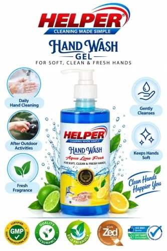 Hand Wash Liquid With Pump, Aqua Lime Fresh-500ml. Bottle product image