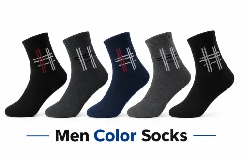 Men Color Socks – SR IndustriesSR Industries offers comfortable and stylish Men Color Socks designed for everyday wear, office use, casual outfits, and regular activities. Made with quality yarn and carefully finished for a comfortable fit, these socks are available in a variety of attractive colors and patterns to suit different preferences.Men Color Socks provide a soft feel, good stretch, and comfortable fitting around the feet. Their breathable construction helps provide comfort during extended wear, while durable stitching supports regular use and washing.Whether you need socks for formal shoes, casual footwear, workwear, or daily use, SR Industries provides reliable options suitable for different requirements. The socks can be supplied in different colors, sizes, designs, and packaging options as per customer requirements.Key FeaturesComfortable and soft fabricAttractive colors and designsGood elasticity for a secure fitBreathable and suitable for everyday wearDurable stitching and finishingSuitable for formal and casual footwearAvailable in different sizes and colorsIdeal for wholesale and bulk requirementsCustom packaging options may be availableApplicationsMen Color Socks are suitable for:Daily wearOffice and corporate wearSchool and institutional requirementsCasual wearTravel and outdoor activitiesFormal footwearSports and regular activitiesWholesale and retail supplyFrequently Asked Questions (Q&A)Q1. What are Men Color Socks?Men Color Socks are men's socks available in different colors and designs, suitable for everyday, formal, and casual use.Q2. Who manufactures Men Color Socks?SR Industries manufactures and supplies Men Color Socks for retail, wholesale, and bulk requirements.Q3. Are these socks suitable for daily use?Yes. They are designed for comfortable everyday use with a flexible fit and durable construction.Q4. What colors are available?Different colors and combinations can be supplied depending on the product range and customer requirements.Q5. Are different sizes available?Yes, Men Color Socks can be supplied in different sizes to accommodate various customer requirements.Q6. Can I purchase Men Color Socks in bulk?Yes. SR Industries can cater to wholesale, distributor, retailer, institutional, and bulk orders.Q7. Are these socks suitable for formal shoes?Yes. Depending on the color and design selected, they can be suitable for formal, office, and business wear.Q8. Can SR Industries provide customized packaging?Customized packaging and bulk supply requirements can be discussed with SR Industries based on order quantity and specifications.Q9. Why choose SR Industries for Men Color Socks?SR Industries focuses on quality manufacturing, comfortable designs, attractive color options, consistent finishing, and reliable bulk supply.Q10. How can I enquire about Men Color Socks?Contact SR Industries for product availability, sizes, colors, pricing, packaging, and wholesale requirements.