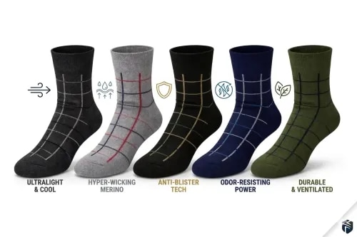 Men Socks – SR IndustriesSR Industries is a manufacturer and supplier of quality Men Socks designed for comfort, durability, and everyday use. Our men's socks are suitable for different occasions, including daily wear, office wear, casual outings, travel, sports activities, and formal occasions.Men Socks from SR Industries are manufactured using quality yarn and materials to provide a comfortable feel and secure fitting. Designed with suitable elasticity, these socks offer flexibility and help maintain a comfortable fit during regular activities.We offer a wide range of men's socks in different colors, sizes, patterns, lengths, and designs to meet the requirements of retailers, wholesalers, distributors, and bulk buyers. From simple everyday socks to stylish casual designs, SR Industries provides options for different footwear and customer preferences.Key FeaturesComfortable and soft feelQuality yarn and materialsGood elasticity and flexible fittingDurable stitching and finishingSuitable for everyday useAvailable in various colors and designsDifferent sizes and patterns availableSuitable for formal and casual footwearLightweight and comfortable constructionSuitable for wholesale and bulk ordersApplicationsMen Socks are suitable for:Daily wearOffice and corporate wearFormal occasionsCasual outingsTravelOutdoor activitiesSports and fitness activitiesSneakers and casual shoesFormal shoesRetail and wholesale requirementsWhy Choose SR Industries?SR Industries focuses on providing comfortable, durable, and stylish men's socks for different customer requirements. With a wide selection of designs, sizes, colors, and styles, we cater to retailers, wholesalers, distributors, and bulk buyers looking for reliable sock products and consistent supply.Frequently Asked Questions (Q&A)Q1. What types of Men Socks does SR Industries offer?SR Industries offers different types of men's socks, including daily wear, casual, formal, ankle, crew, and other styles depending on the product range.Q2. Are Men Socks suitable for daily wear?Yes. SR Industries Men Socks are designed for comfortable everyday use with different types of footwear.Q3. What materials are used for Men Socks?Men Socks can be manufactured using quality yarn and suitable textile materials depending on the specific product design and requirements.Q4. Are different sizes available?Yes. Different sizes can be supplied according to the product range and customer requirements.Q5. Are different colors and designs available?Yes. SR Industries offers men's socks in various colors, patterns, and designs based on the available range.Q6. Can Men Socks be used for formal wear?Yes. Suitable colors and designs are available for office wear, formal shoes, and professional occasions.Q7. Can I purchase Men Socks in bulk?Yes. SR Industries supplies men's socks for wholesale, retail, distributor, institutional, and bulk requirements.Q8. Are Men Socks suitable for sneakers and casual shoes?Yes. Depending on the style, men's socks can be used with sneakers, loafers, casual shoes, and other footwear.Q9. Why should I choose SR Industries for Men Socks?SR Industries provides a variety of men's socks with a focus on comfortable fitting, quality materials, attractive designs, durable finishing, and reliable bulk supply.Q10. How can I enquire about Men Socks from SR Industries?Contact SR Industries to enquire about available styles, sizes, colors, designs, pricing, packaging, minimum order quantity, and bulk-order requirements.