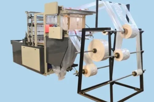 Nagnesh Engineering offers a wide range of high-quality Cutting Machines and Sealing Machines for both biodegradable and non-biodegradable products. Our machines are designed to deliver reliable performance, precision, and efficiency at competitive prices.For the best quality machines at the best prices, contact Nagnesh Engineering for all your cutting and sealing machine requirements.Specification	DetailsApplication	Pouch MakingSealing Width	350 mmFilm Type	LDPEOperation Mode	Semi AutomaticSealing Type	Hot BarPower Consumption	5 HPCapacity	500 Bags/HourType of Bag	Biodegradable BagMaterial	Stainless SteelDimensions	4 × 5 × 8 ftFrequency	50 HzManufactured By	Nagnesh Engineering