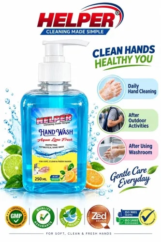 Hand Wash Liquid With Pump, Aqua Lime Fresh-250ml. Bottle product image