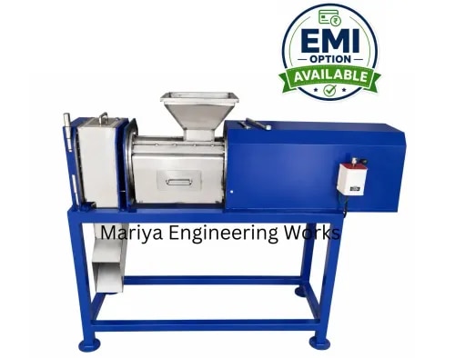 Mariya Lemon Juice Extractor Machine with a 100 kg/hr capacity is designed for efficient and continuous lemon juice extraction. The single screw press system provides smooth extraction with reduced manual effort and consistent processing performance. Built for hygienic food processing, it is ideal for lemon juice, beverage, concentrate, and other citrus-based products. Easy to operate, clean, and maintain, this machine is a high-performance, reliable, and budget-friendly solution for commercial juice processing businesses.