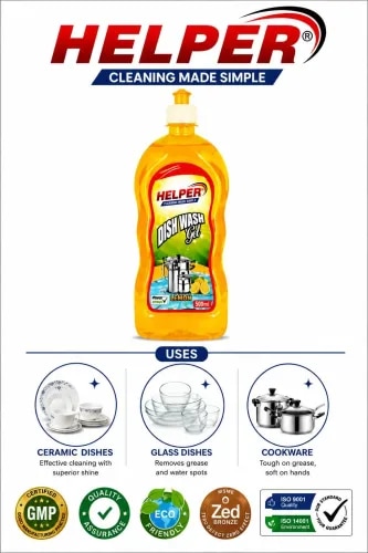 Dish Wash Gel ,Lemon (yellow)-500ml. Bottle product image