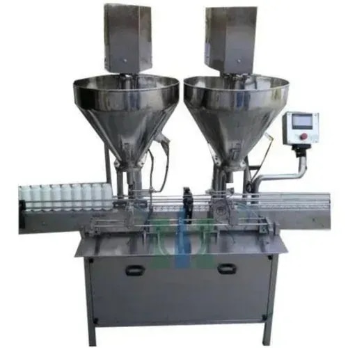 Automatic Two Head Augur Type Servo PLC Base Powder Filling Machine product image