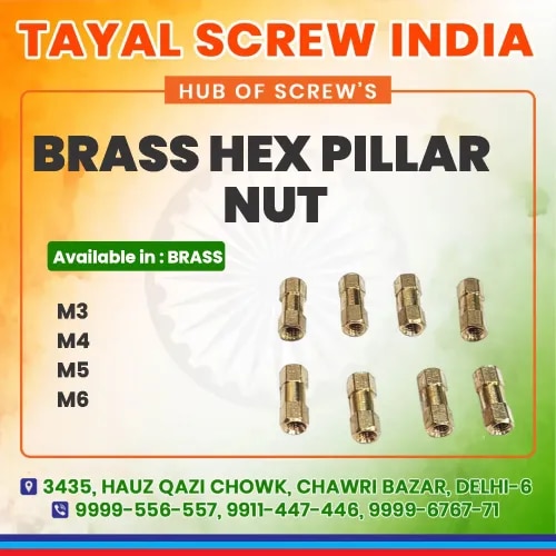 Brass Hex Pillar Nut product image
