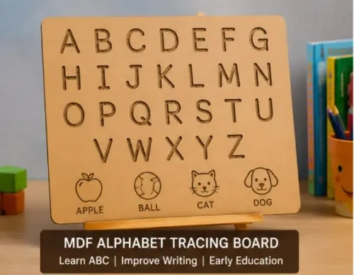 MDF Alphabet Tracing Board for Kids product image
