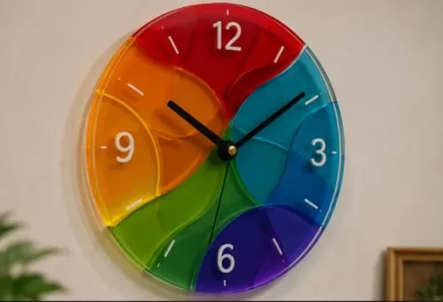 Coloured Acrylic Wall Clock product image