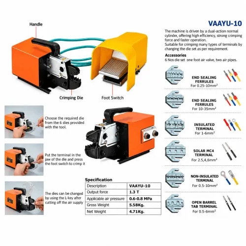 Jainson Pneumatic Crimping Tool - Vaayu 10