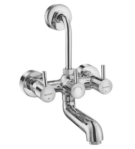 1.Design Range- Agate Pro Collection by Parryware2.Material- heavy solid brass3.Function- 2-in-1 manual mixer designed for hot and cold water blending4.Bend Pipe- 210 mm (8-inch) L-shaped long bend pipe5.Flow Rate- 9 litres per minute (L/min)6.Warranty- 10-year domestic manufacturer warranty7.Completion Dimension- center-to-center distance of 165 mm (approx. 6.5 inches), 1/2-inch (15 mm) water connection threads