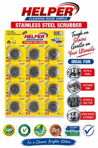 Helper Steel Scrubber 10gm 12Pc Sheet product image