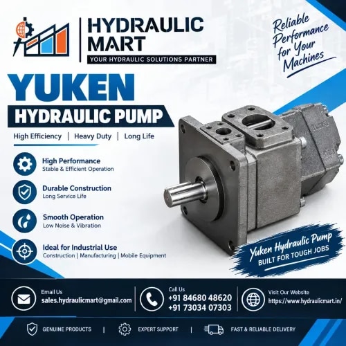 Yuken Hydraulic Pump: If your device is losing stress, strolling warm, or just now not lifting the manner it used to, the pump is commonly the primary place to appearance. A Yuken hydraulic pump is one of the most depended on names in commercial hydraulics — regarded for tight tolerances, quiet operation, and lengthy responsibility cycles below heavy load. Whether you are running a press, a plastic injection line, or a cellular hydraulic rig, expertise how these pumps paintings (and when to update them) can prevent actual money and downtime. Why the Yuken Vane Pump Stands Out The Yuken Vane pump uses a rotor-and-vane layout that provides smooth, low-noise flow compared to piston alternatives — which matters lots in factory environments wherein multiple machines run facet by using facet. These pumps are prized for constant volumetric efficiency while they age, and for being extraordinarily truthful to provider as compared to greater complex piston pump assemblies. That stability of performance and serviceability is precisely why so many maintenance teams standardize on a unmarried Yuken pump series throughout their plant rather than mixing brands. Methodology: How to Evaluate the Right Pump for Your Application 1. Check your working pressure and drift fee. Pull the spec plate off your existing pump or your device's hydraulic schematic — this tells you the displacement (cc/rev) and rated strain you need to healthy. 2. Match obligation cycle to pump kind. Continuous, excessive-cycle operations desire vane pumps for his or her thermal stability; intermittent, very excessive-strain work might also name for a piston pump as an alternative. 3. Inspect for put on signals. Whining noise, sluggish cylinder movement, or overheating oil are traditional signs and symptoms the prevailing pump is dropping internal clearance.Confirm compatibility. Match mounting flange, shaft type, and rotation direction before ordering — this is where most replacement mistakes happen.Real-World ExampleA packaging plant running two shifts a day noticed its press cycle time slowing gradually over three months, along with a rise in oil temperature. A quick pressure test showed a 15% drop from spec. Rather than replacing the whole hydraulic power unit, swapping in a correctly matched vane pump restored full pressure and cycle speed at a fraction of the cost of a new unit — the kind of practical, budget-first fix that Hydraulic Mart helps customers work through every week.Implementation StepsIsolate and depressurize the system before removing the old pump.Drain and inspect the reservoir — contamination often causes premature pump wear.Install the replacement, prime the line, and bleed air before running at full pressure.Run a short break-in cycle at reduced load, then verify pressure and flow against spec.Log the replacement date so future wear patterns are easy to track.Sourcing genuine parts and getting the right cross-reference matters just as much as the install itself, which is why teams increasingly turn to specialists like Hydraulic Mart rather than guessing from a catalog number alone.FAQs1. What size hydraulic pump do I need for my application? Size is driven by your required flow rate (LPM) and system pressure (bar/PSI), not by physical pump size. Check your machine's hydraulic circuit diagram or the original pump's nameplate, and always size slightly above your peak demand rather than exactly at it.2. How to replace a hydraulic pump without breaking the bank? Reconditioned or genuine-parts rebuilds often cost 40–60% less than a brand-new unit and can perform just as reliably if the core casing isn't damaged. Getting an accurate diagnosis before buying — rather than replacing the whole power pack — is usually the biggest cost saver.3. Yuken vs Rexroth: which hydraulic pump should you buy? Both are reputable; Yuken vane pumps tend to run quieter and are simpler to service, while Rexroth piston pumps often handle higher pressure ranges. The right choice comes down to your specific pressure requirements and existing fleet standardization rather than brand alone.