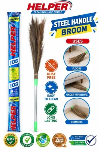 Helper Broom Steel Handle 1Pc Pack product image