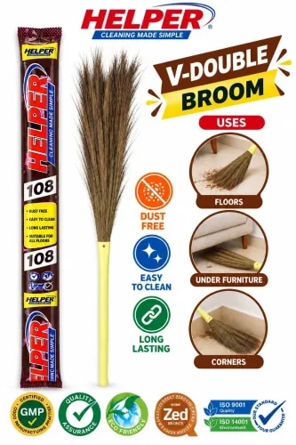 Helper Broom V-Double Handle 1pc Pack product image