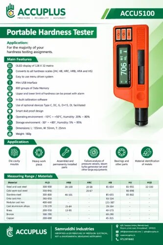 Portable Hardness Tester / Metal Hardness Tester / Leeb Hardness Tester Accu5100 product image